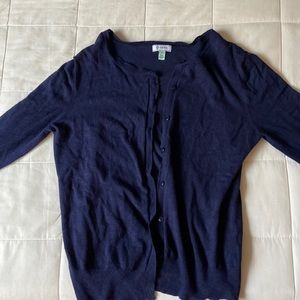 navy blue cardigan